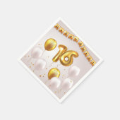 Gouden Gloed Sweet 16 Feestje Servet (Hoek)