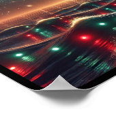 Gouden gloed van de kerstnacht poster (Hoek)