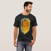 Gouden gloed: Waterverf Cat T-shirt (Voorkant volledig)