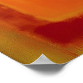 Gouden gloedkleurveld Abstracte Moderne Kunst Poster (Hoek)