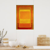 Gouden gloedkleurveld Abstracte Moderne Kunst Poster (Keuken)