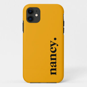 Gouden Glow Effen Kleur Elegante Naam Case-Mate iPhone Case