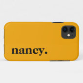 Gouden Glow Effen Kleur Elegante Naam Case-Mate iPhone Case (Achterkant (horizontaal))