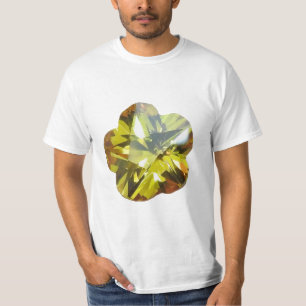 Gouden Glow – Gele Edelsteen Bloem Ontwerp T-shirt