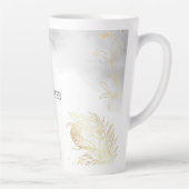 Gouden Glowers op gemarmerd Latte Mok (Rechts)