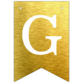 Gouden God zegene 6 letters Naam doop Communie Vlaggetjes (Eerste vlag)