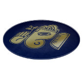 Gouden Godin Ganesha - Glas snijplank (Hoek)