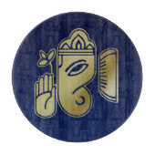 Gouden Godin Ganesha - Glas snijplank (Voorkant)