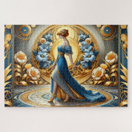 Gouden Godin in Art Nouveau Bloei Legpuzzel