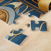 Gouden Godin in Art Nouveau Bloom Legpuzzel (Zijkant)