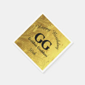 Gouden Godin Vier Gelukkig 50ste Verjaardagsfeest Servetten (Hoek)