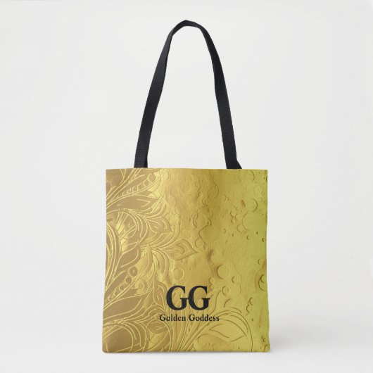 Gouden Godin Vier Gelukkig 50ste Verjaardagsfeest Tote Bag (Voorkant)
