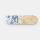 Gouden Golden Blue Aziatische zonsondergang zon &  Persoonlijk Skateboard (Horizontaal)