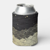 Gouden golf, papierachtige textuur. blikjeskoeler (Blikje Voorkant)