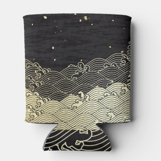 Gouden golf, papierachtige textuur. blikjeskoeler (Achterkant)