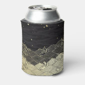 Gouden golf, papierachtige textuur. blikjeskoeler (Blikje Achterkant)