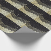 Gouden golf, papierachtige textuur. cadeaupapier (Hoek)