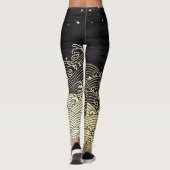 Gouden golf, papierachtige textuur. leggings (Achterkant)