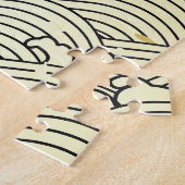 Gouden golf, papierachtige textuur. legpuzzel (Zijkant)