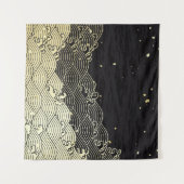 Gouden golf, papierachtige textuur. wandkleed (Voorkant (horizontaal))