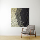 Gouden golf, papierachtige textuur. wandkleed (In Situ (horizontaal))