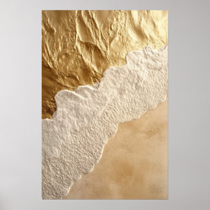 Gouden golf poster