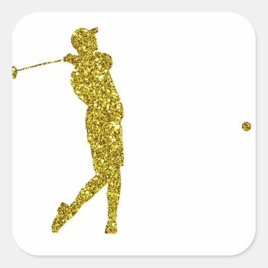 Gouden Golf Sticker (Voorkant)