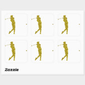 Gouden Golf Sticker (Vel)