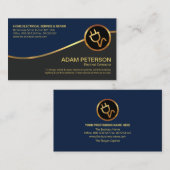 Gouden golf Stijlvolle Blauwe Grijze Lagen Elektri Visitekaartje (Voorkant / Achterkant)