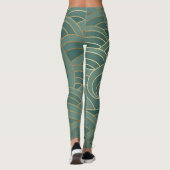 Gouden golf: Traditionele Oosterse luxe Leggings (Achterkant)