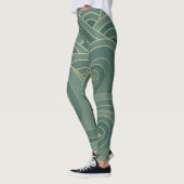 Gouden golf: Traditionele Oosterse luxe Leggings (Links)
