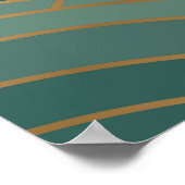 Gouden golf: Traditionele Oosterse luxe Poster (Hoek)