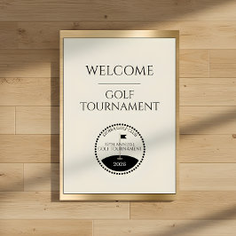 Gouden Golfclub Toernooinaam Welkomstbord Poster