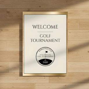 Gouden Golfclub Toernooinaam Welkomstbord Poster