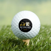 Gouden Golfkar - Aangepaste E Initiaal Mark zwart Golfballen (Insitu Shirt)