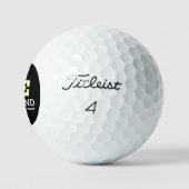 Gouden Golfkar - Aangepaste E Initiaal Mark zwart Golfballen (Logo)