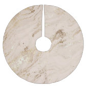 Gouden golven: Abstract marmer Kerstboom Rok (Voorkant)