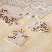 Gouden golven: Abstract marmer Legpuzzel (Zijkant)