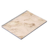 Gouden golven: Abstract marmer Notitieboek (Linkerzijde)