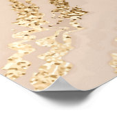 Gouden golven: Abstract marmer Poster (Hoek)