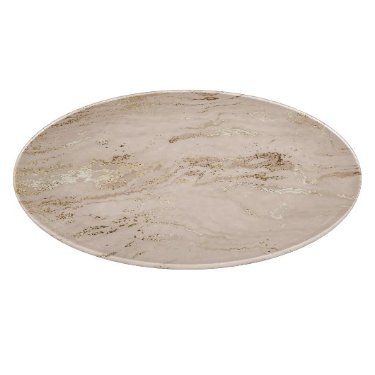 Gouden golven: Abstract marmer Snijplank (Hoek)