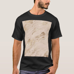 Gouden golven: Abstract marmer T-shirt