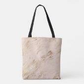 Gouden golven: Abstract marmer Tote Bag (Achterkant)