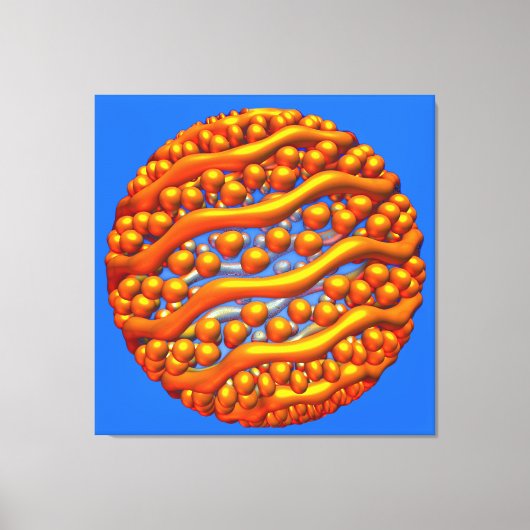 Gouden golven canvasprint canvas afdruk (Voorkant)