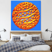 Gouden golven canvasprint canvas afdruk (Insitu (Slaapkamer))