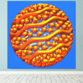 Gouden golven canvasprint canvas afdruk (Insitu (Houten vloer))