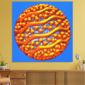Gouden golven canvasprint canvas afdruk (Insitu (Woonkamer))