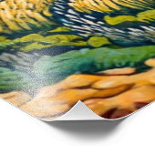 Gouden golven onder stormachtige hemel foto afdruk (Hoek)