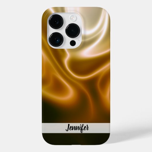 Gouden golven van zijde Case-Mate iPhone case (Achterkant)