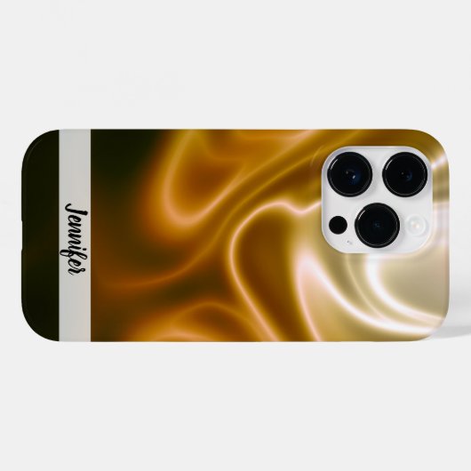 Gouden golven van zijde Case-Mate iPhone case (Achterkant (horizontaal))